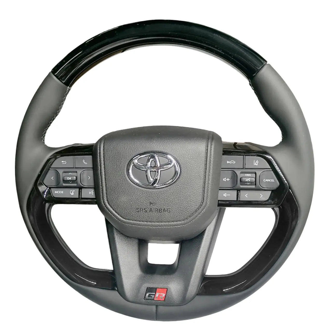 Toyota Land Cruiser LC300 GR Sport Style Piano Black Upgrade Steering Wheel
