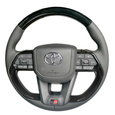 Toyota Land Cruiser LC300 GR Sport Style Piano Black Upgrade Steering Wheel