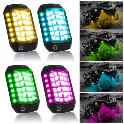 Universal 4 Pod RGB App Controlled LED Rock Lights