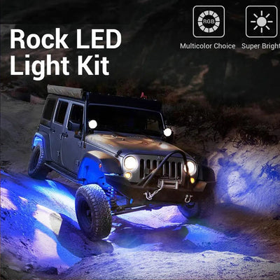 Universal 4 Pod RGB App Controlled LED Rock Lights