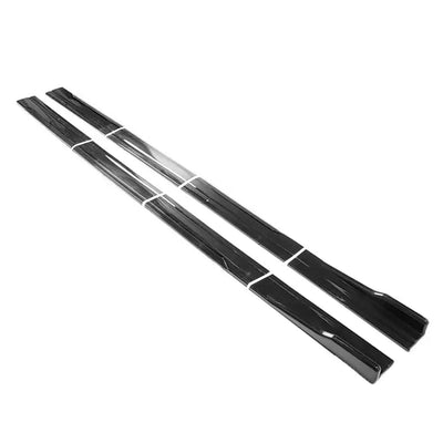Universal 8-Piece Gloss Black Side Skirts Extensions