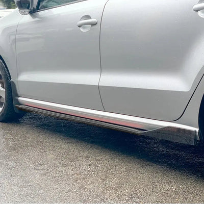 Universal 8-Piece Gloss Black Side Skirts Extensions