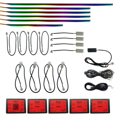 Universal Car Interior RGB Ambient Lighting Kit - App Controlled