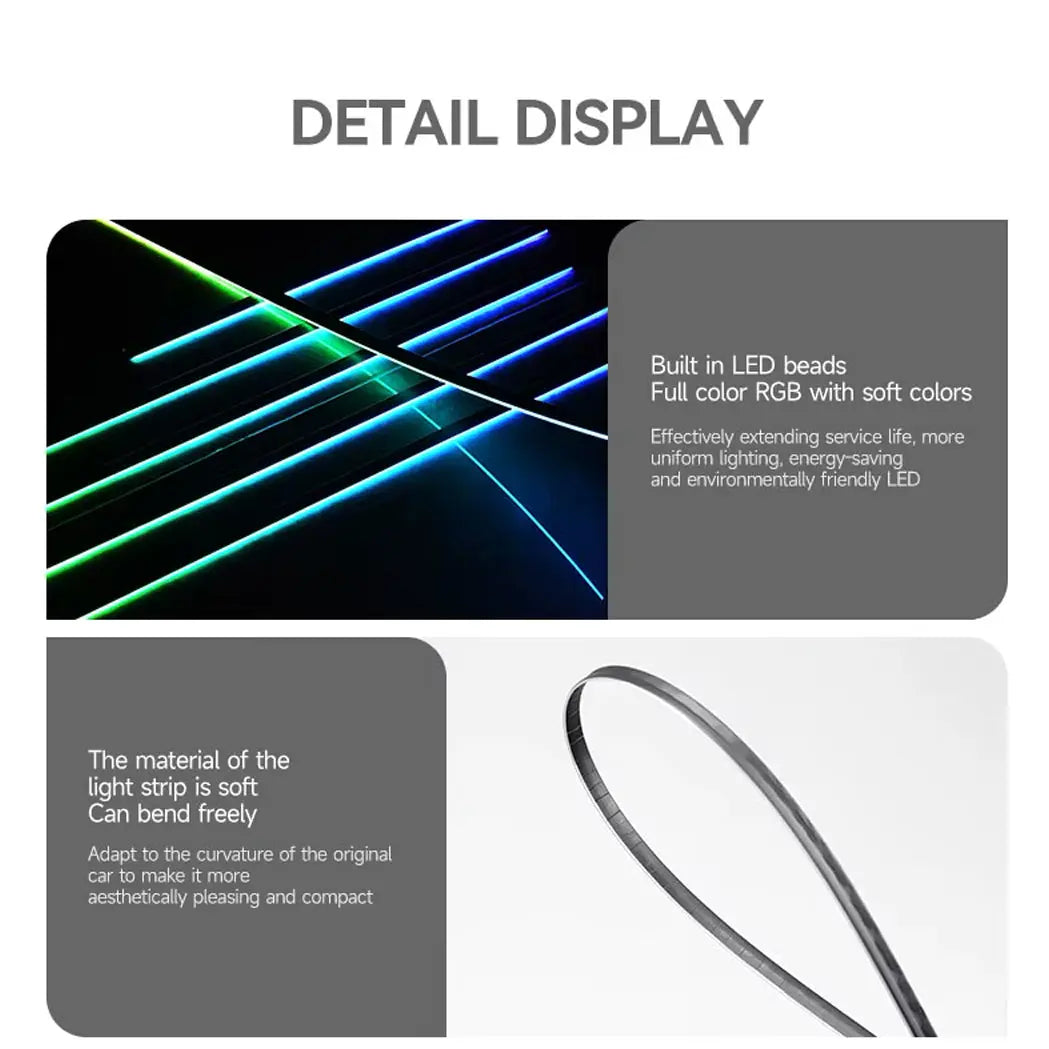 Universal Car Interior RGB Ambient Lighting Kit - App Controlled