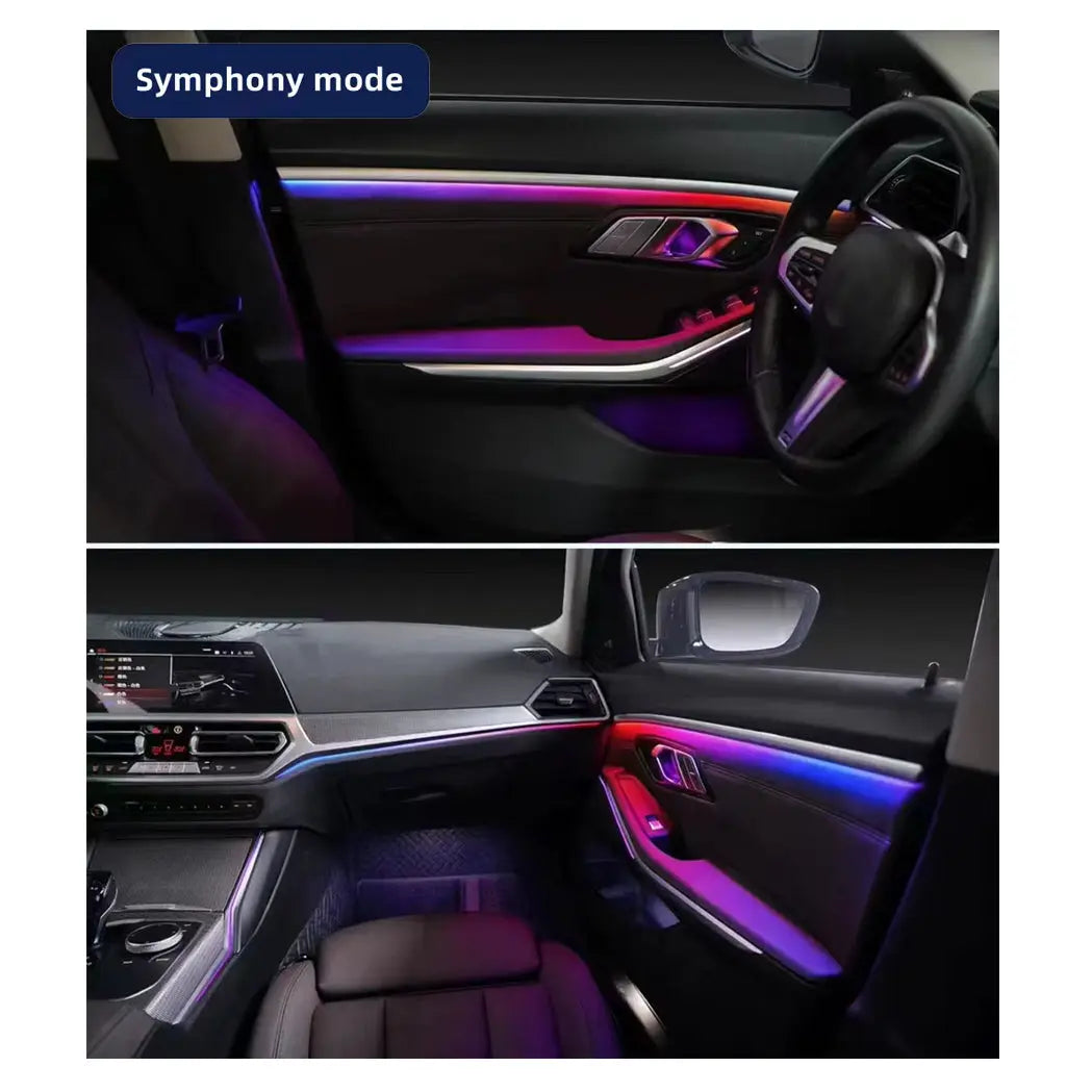Universal Car Interior RGB Ambient Lighting Kit - App Controlled
