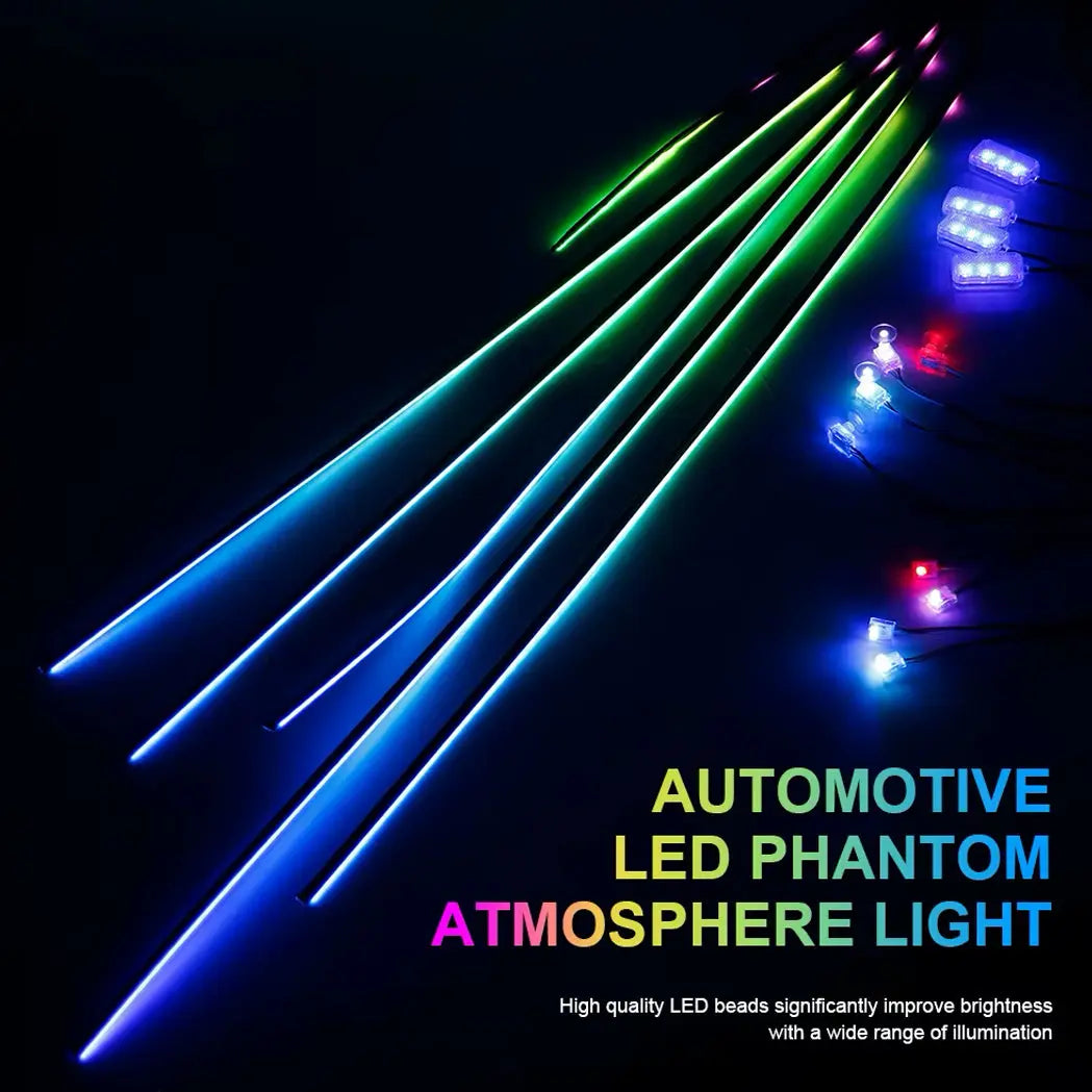 Universal Car Interior RGB Ambient Lighting Kit - App Controlled