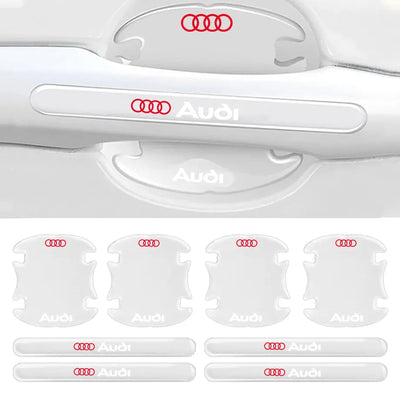 Universal Audi Transparent Silicone Door Handle Cover Protector Set (8pc)