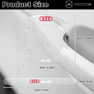 Universal Audi Transparent Silicone Door Handle Cover Protector Set (8pc)