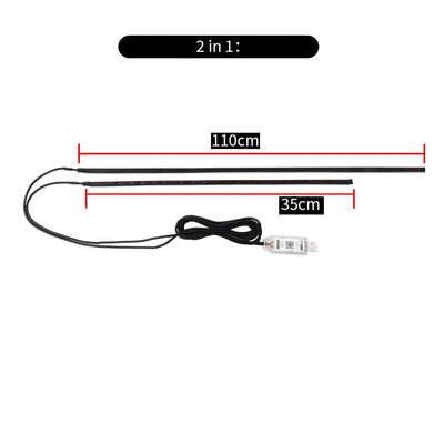 Universal USB Powered Car Interior RGB Ambient Lighting Kit - App Controlled