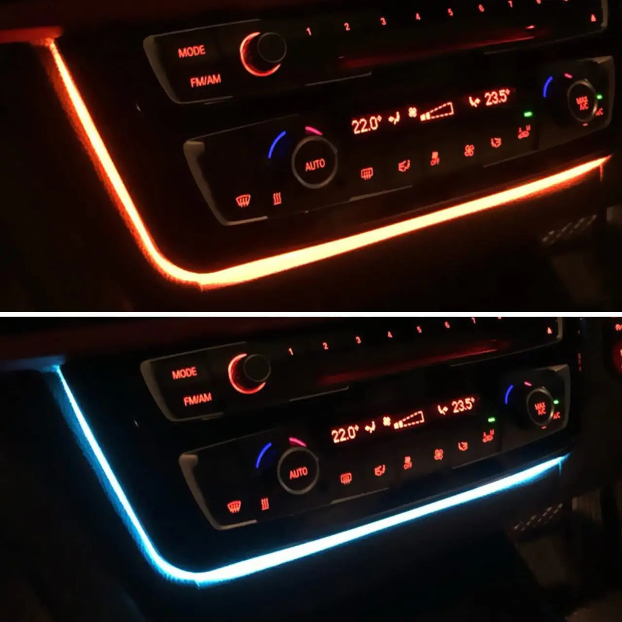 Universal USB Powered Car Interior RGB Ambient Lighting Kit - App Controlled