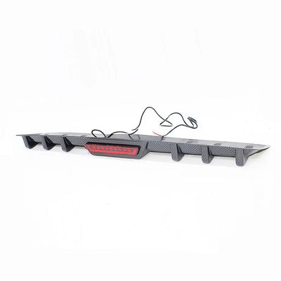 Universal Carbon Look Shark-Fin Diffuser With LED Brake Light