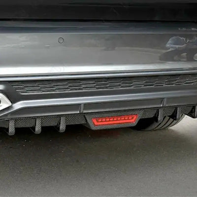Universal Carbon Look Shark-Fin Diffuser With LED Brake Light