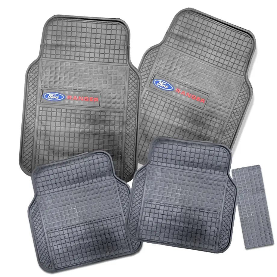 Universal Ford Ranger Non-Slip Rubber Floor Mats (5-Piece)