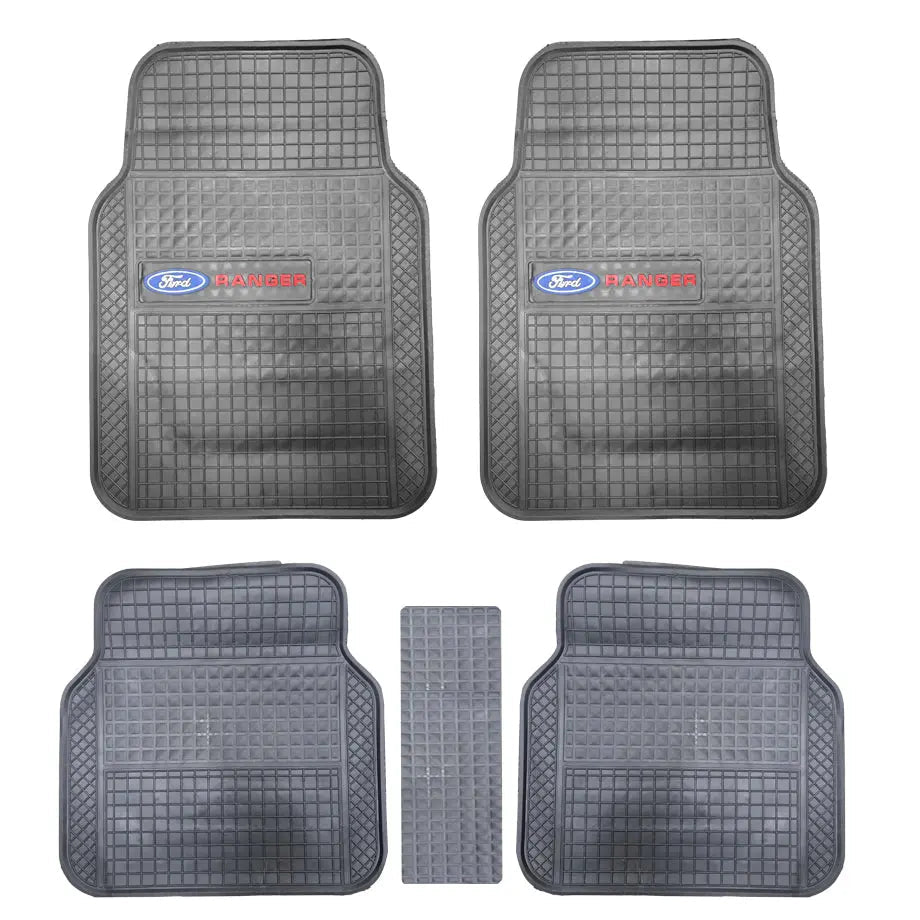 Universal Ford Ranger Non-Slip Rubber Floor Mats (5-Piece)