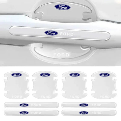 Universal Ford Transparent Silicone Door Handle Cover Protector Set (8pc)