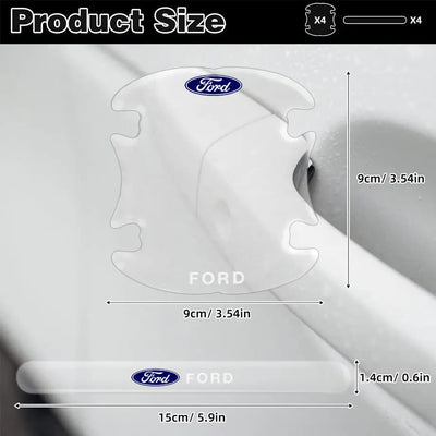 Universal Ford Transparent Silicone Door Handle Cover Protector Set (8pc)