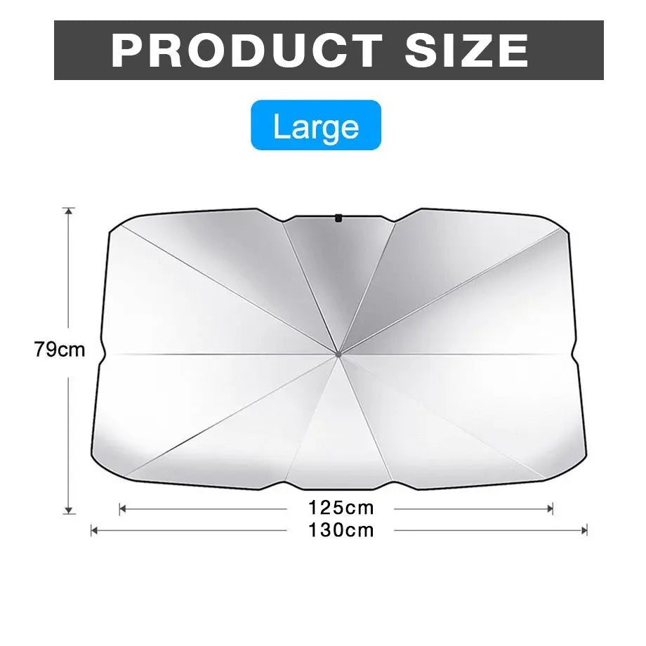 Universal Umbrella Style Sun Shade Window Visor  - Large