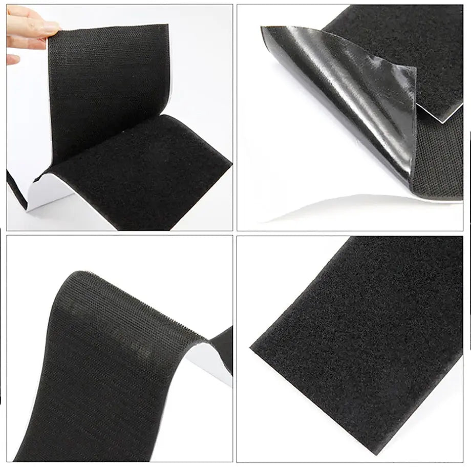 Universal Stick-On Velcro Number Plate Holder 4-Piece Set