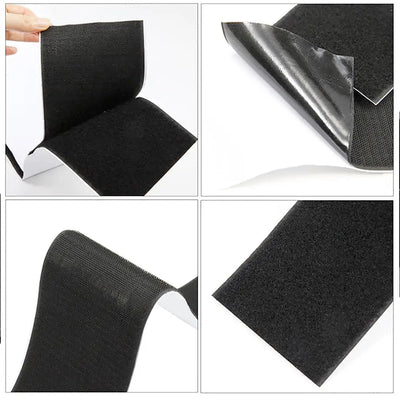 Universal Stick-On Velcro Number Plate Holder 4-Piece Set