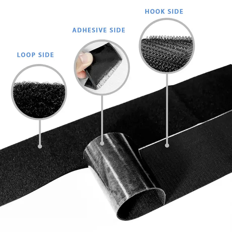 Universal Stick-On Velcro Number Plate Holder 4-Piece Set