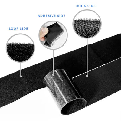 Universal Stick-On Velcro Number Plate Holder 4-Piece Set