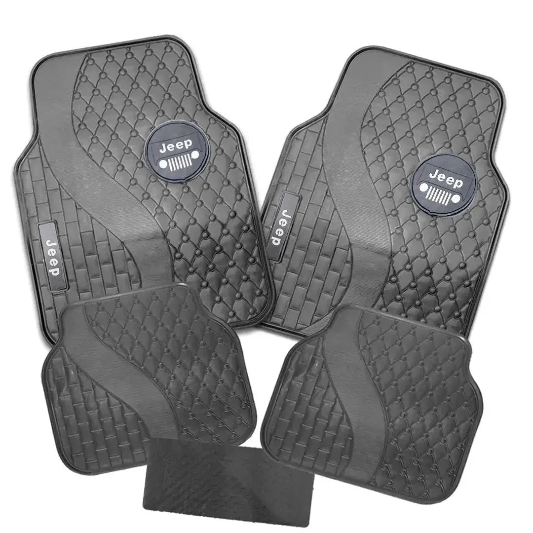 Suitable To Fit - Jeep 5-Piece Rubber Car Mats (Grey)