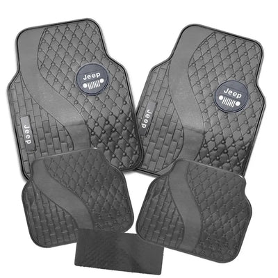 Suitable To Fit - Jeep 5-Piece Rubber Car Mats (Grey)