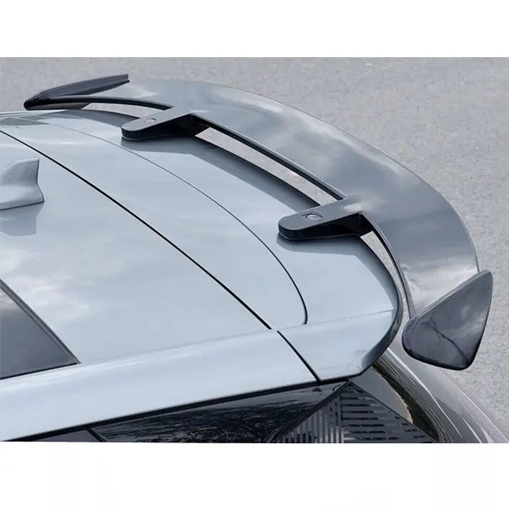 Universal GT-Style Gloss Black Hatchback Roof Spoiler With Brake Light