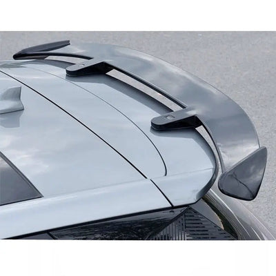 Universal GT-Style Gloss Black Hatchback Roof Spoiler With Brake Light