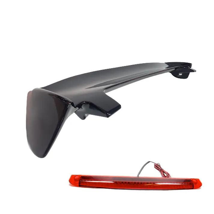 Universal Gloss Black Hatchback Roof Spoiler With Brake Light