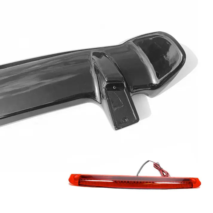 Universal Gloss Black Hatchback Roof Spoiler With Brake Light