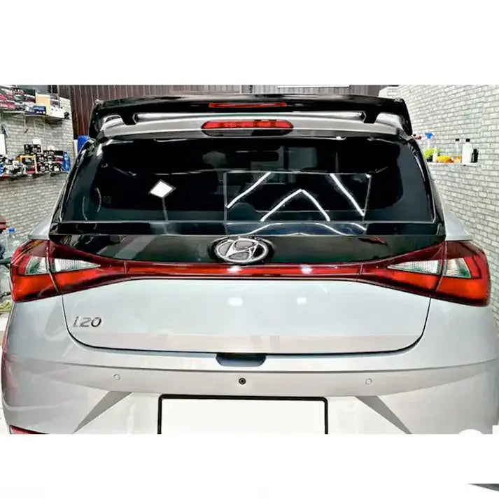 Universal Gloss Black Hatchback Roof Spoiler With Brake Light