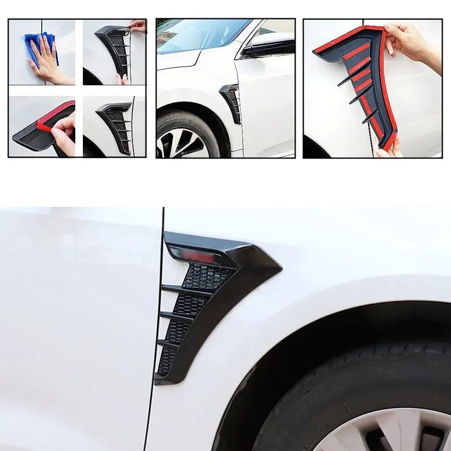 Universal M-Sport Style Gloss Black Side Fender Vent (Pair)