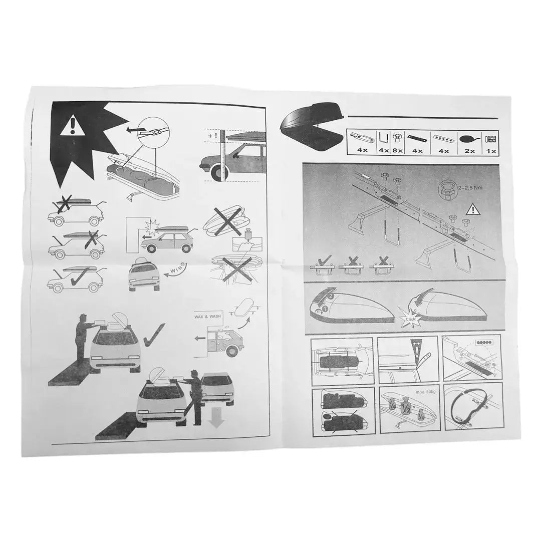 Universal Gloss Black Roof Storage Box - 420L