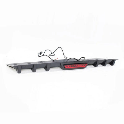 Universal Gloss Black Shark-Fin Diffuser With LED Brake Light