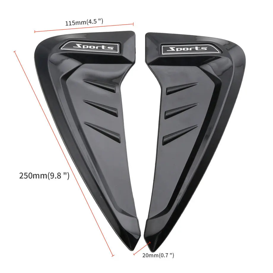 Universal Gloss Black Side Fender Vent (Pair)