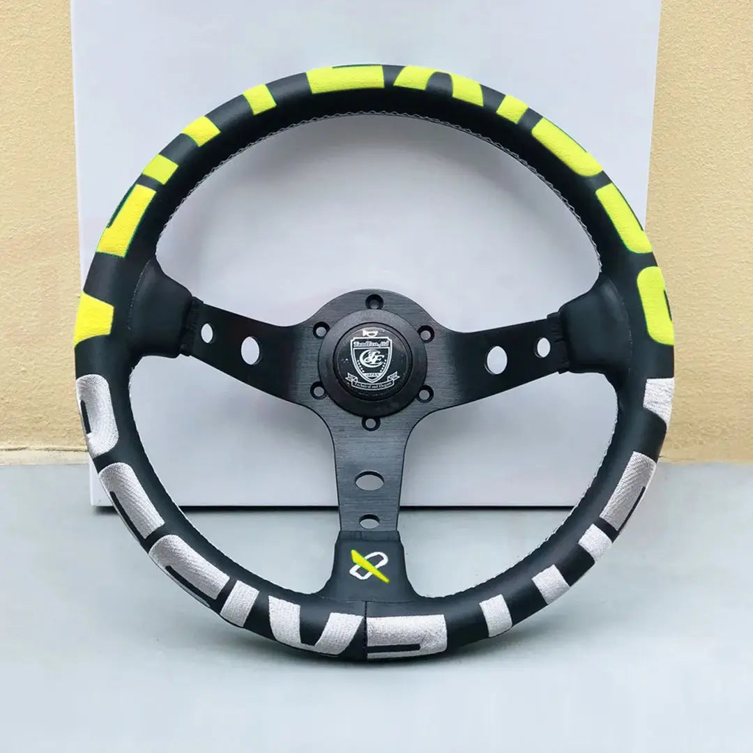 Universal JDM Aluminium Vertex Drift Style Sports Steering Wheel (320mm)