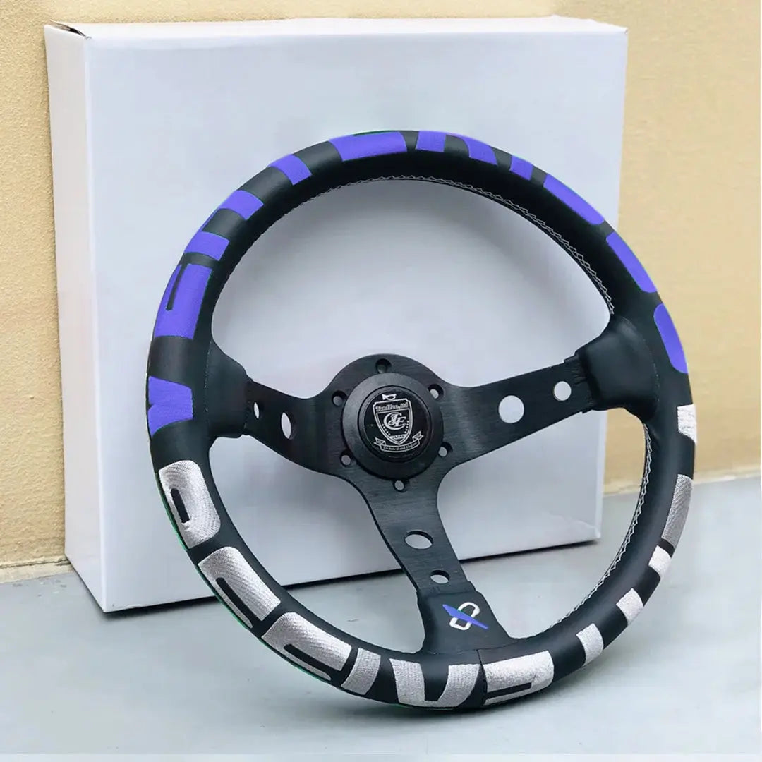 Universal JDM Aluminium Vertex Drift Style Sports Steering Wheel (320mm)