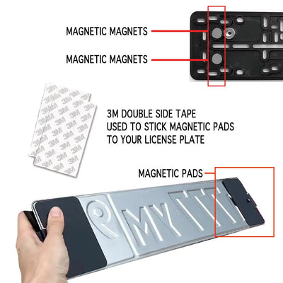Universal Magnetic Quick Release Number Plate Holder