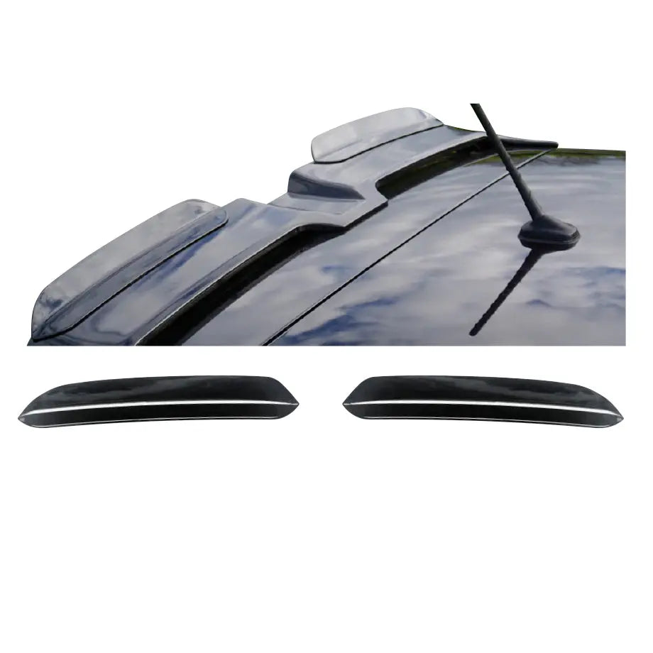 Universal Oettinger Style Gloss Black Roof Spoiler Winglet Extension - 2 Piece