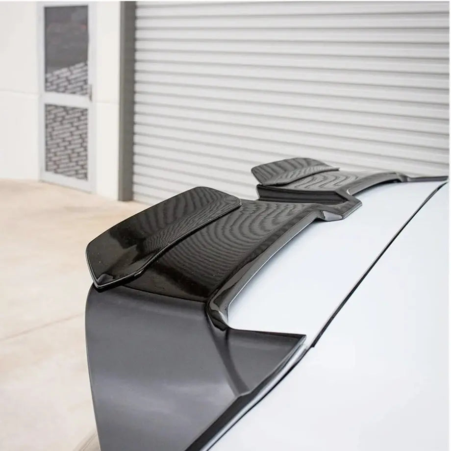 Universal Oettinger Style Gloss Black Roof Spoiler Winglet Extension - 2 Piece