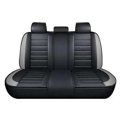 Universal Premium Luxury Car Seat Covers - Front & Rear Full Set (Black & Grey)