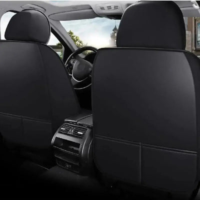 Universal Premium Luxury Car Seat Covers - Front & Rear Full Set (Black & Blue)