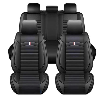 Universal Premium Luxury Car Seat Covers - Front & Rear Full Set (Black)