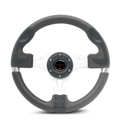Universal Racing Style Steering Wheel - Carbon Look