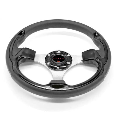 Universal Racing Style Steering Wheel - Black