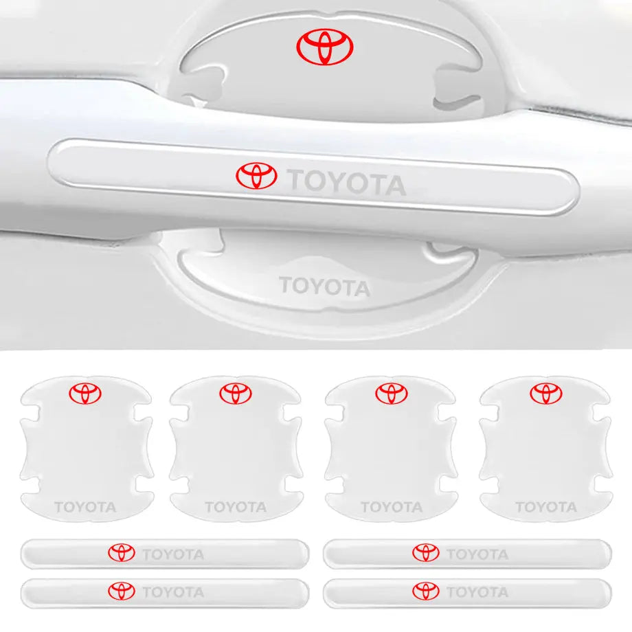 Universal Toyota Transparent Silicone Door Handle Cover Protector Set (8pc)