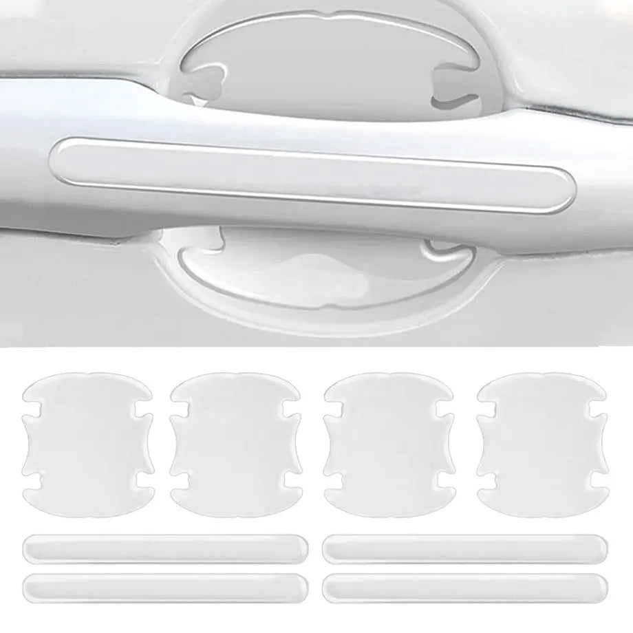 Universal Transparent Silicone Door Handle Cover Protector Set (8pc)