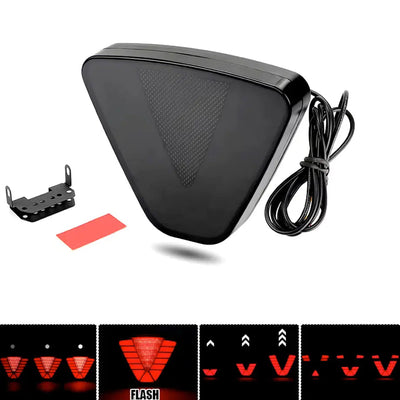 Universal Triangular F1 Style Smoked Black LED Brake Light - Type C