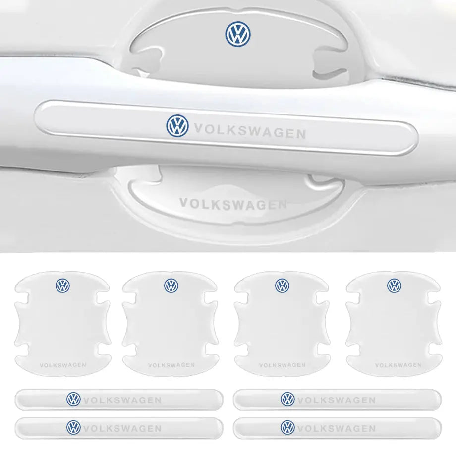 Universal VW Transparent Silicone Door Handle Cover Protector Set (8pc)